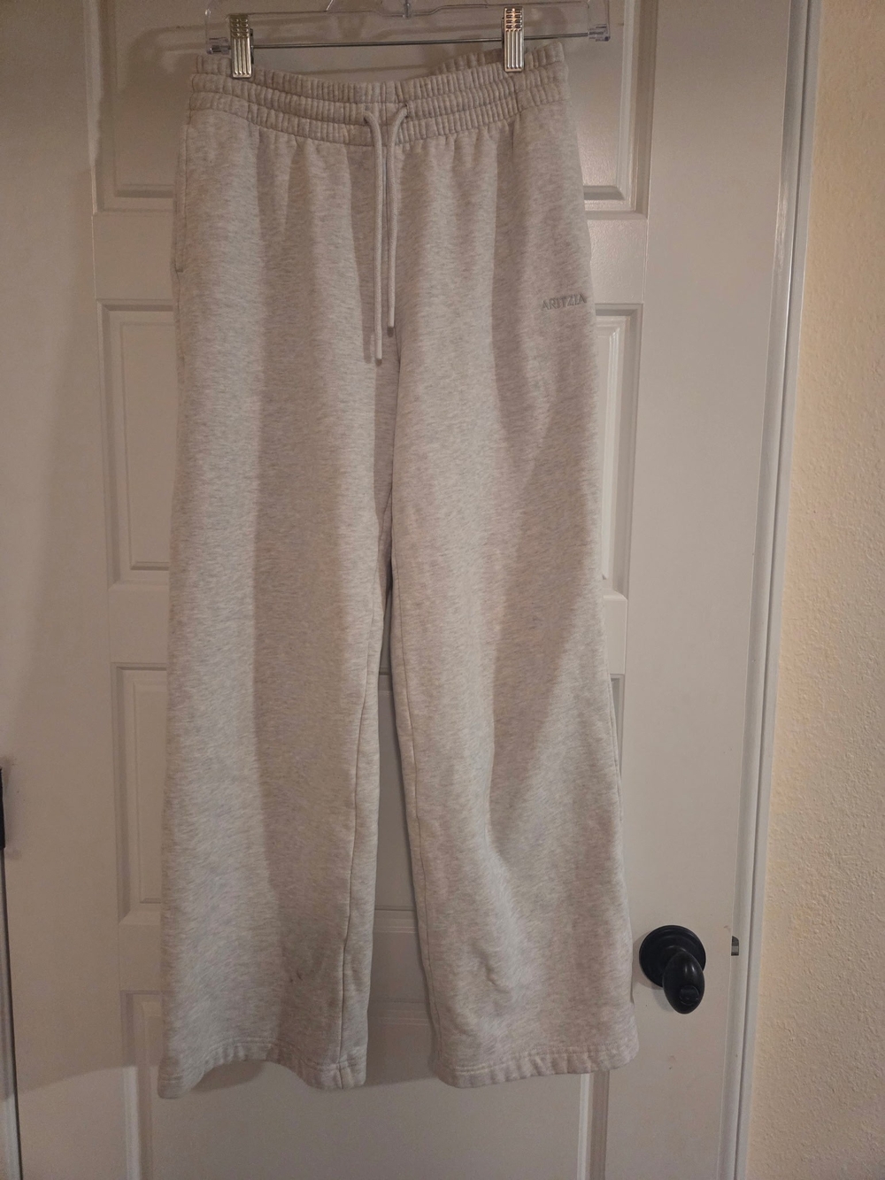 Aritzia Light Gray Sweatfleece Boyfriend Fit Sweatpants